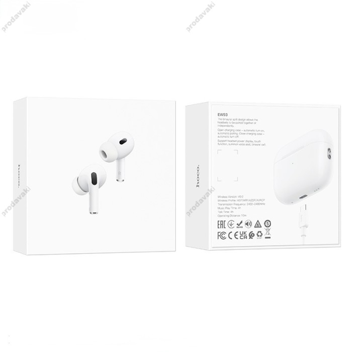 Бездротові Bluetooth навушники HOCO EW93 True wireless stereo headset BT 6.0 White