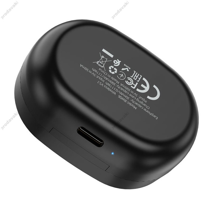 Бездротові Bluetooth навушники Borofone BW06 Manner true wireless headset BT 5.1 Black
