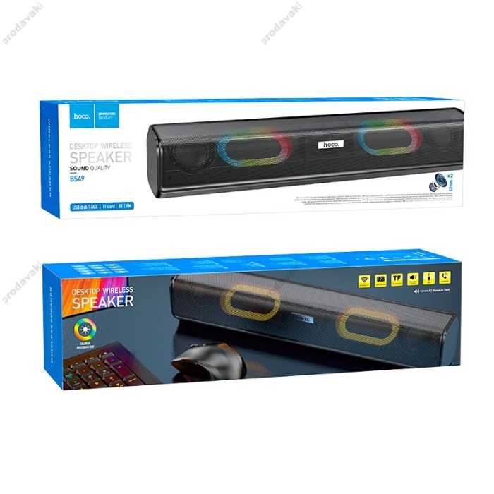 Портативна колонка Bluetooth HOCO BS49 Dazzling sound desktop speaker 10W Black