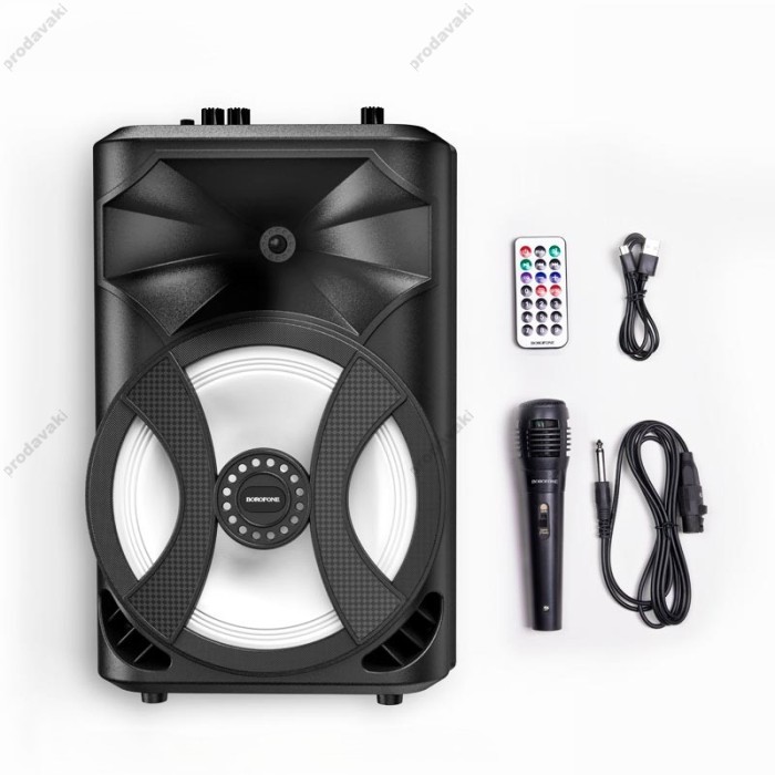 Портативна колонка система караоке Borofone DR01 10W Black