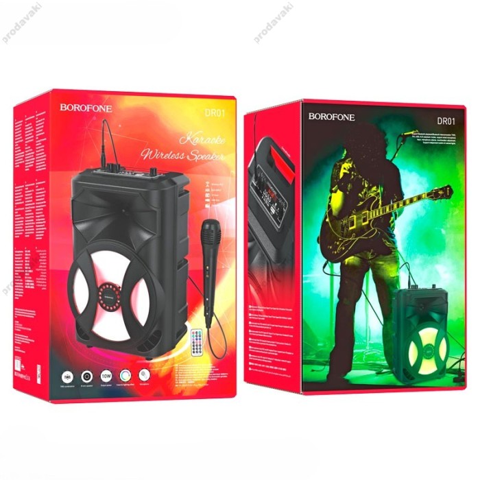 Портативна колонка система караоке Borofone DR01 10W Black