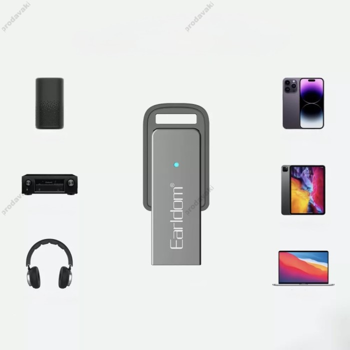 Аудіо ресивер Bluetooth Earldom ET-BR22 Silver