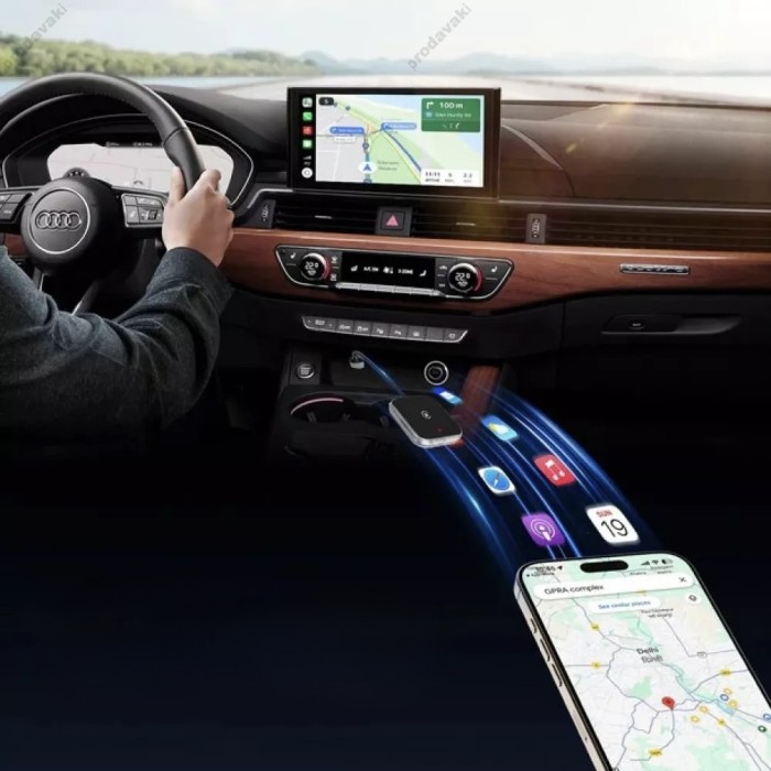 Автомобільний бездротовий адаптер CarPlay/Android Auto Earldom ET-CP04