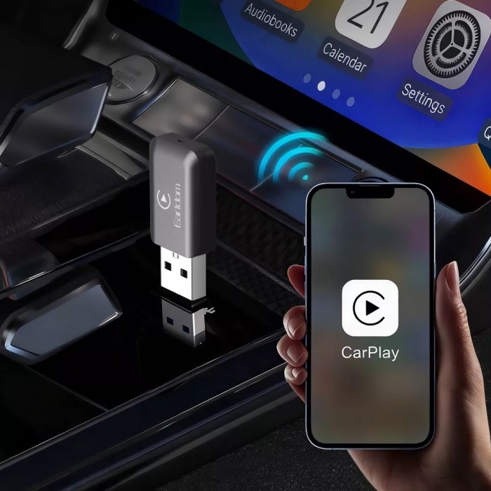 Автомобільний адаптер CarPlay/Android Auto Earldom ET-CP05 чорний