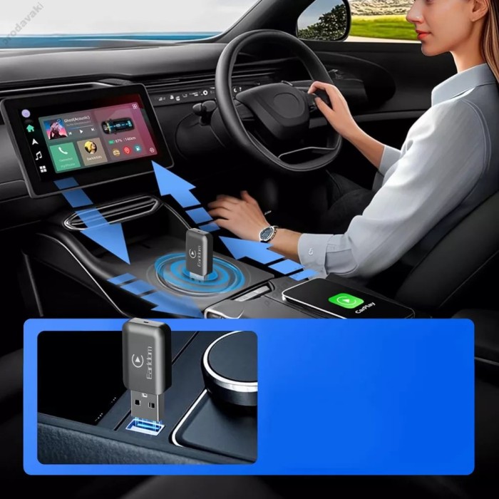 Автомобільний адаптер CarPlay/Android Auto Earldom ET-CP05 чорний