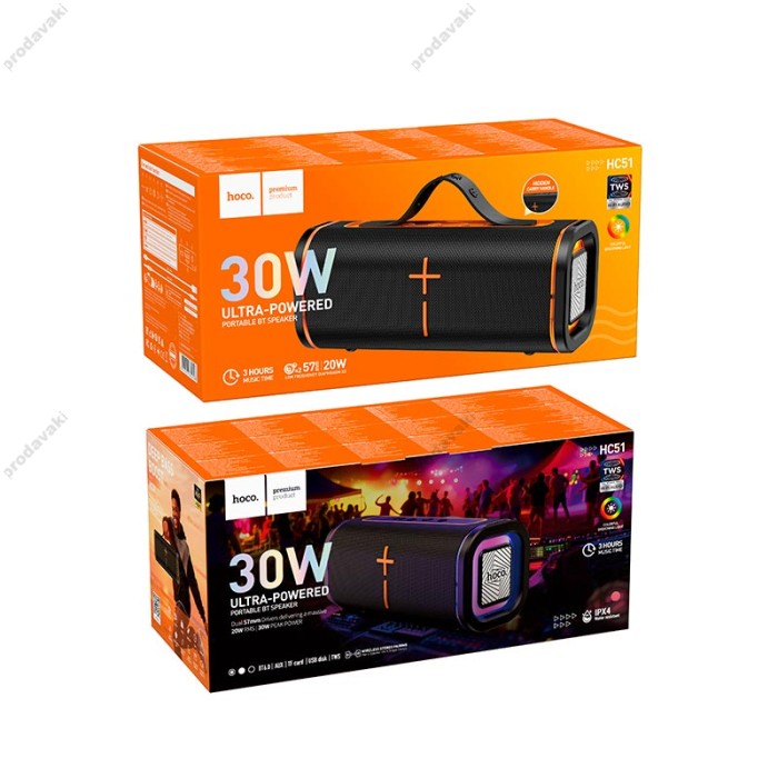 Портативна колонка Bluetooth HOCO HC51 Soul sports BT speaker ipx4 BT6.0 30W Black