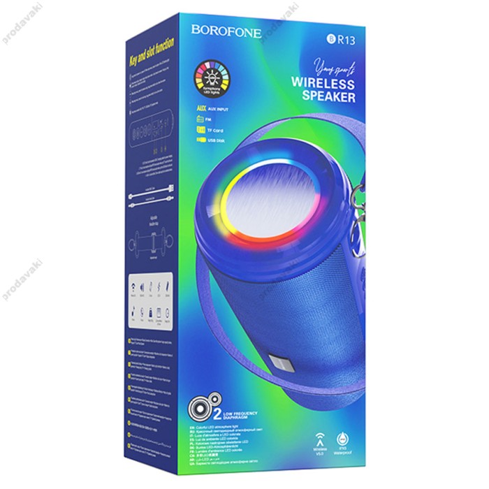 Портативна колонка Bluetooth BOROFONE BR13 Young sports 10W blue