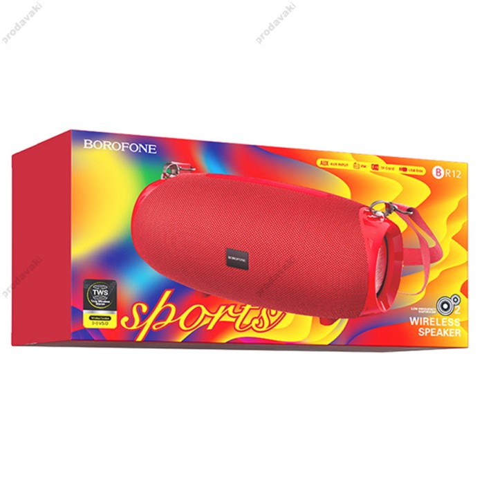 Портативна колонка Bluetooth BOROFONE BR12 Amplio sports 10W red
