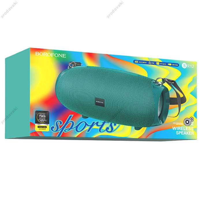 Портативна колонка Bluetooth BOROFONE BR12 Amplio sports 10W peacock blue