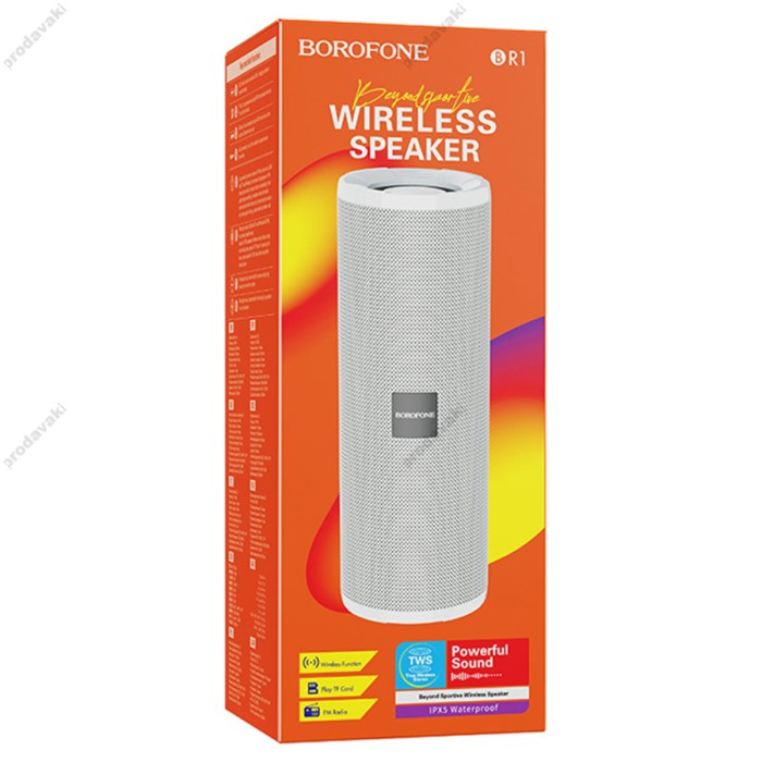 Портативна колонка Bluetooth BOROFONE BR1 Beyond sportive 10W grey