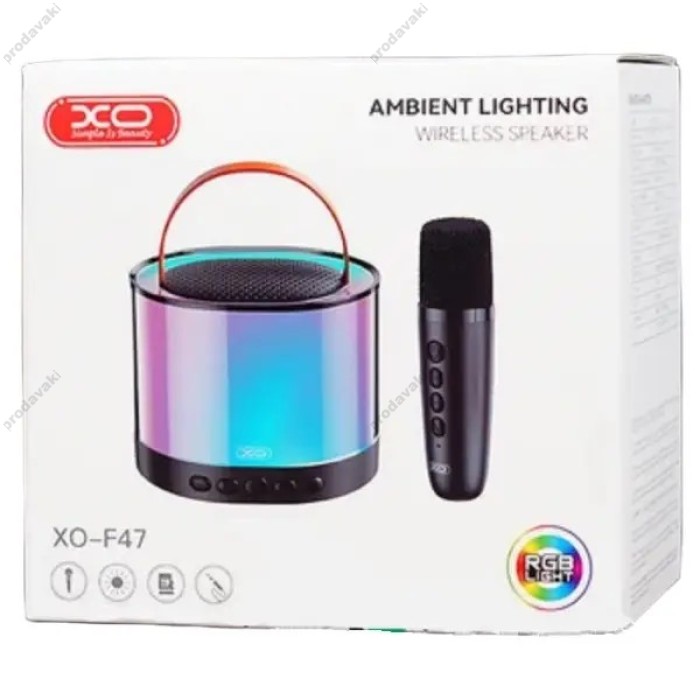 Портативна колонка Bluetooth XO F47 Aurora Atmosphere Light 5W Black