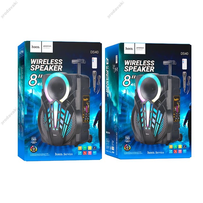 Портативна колонка Bluetooth HOCO DS40 8-inches BT speaker with trolley 20W
