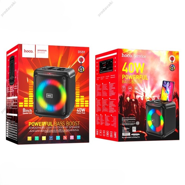 Портативна колонка Bluetooth HOCO DS59 Frequency portable BT speaker 40W black