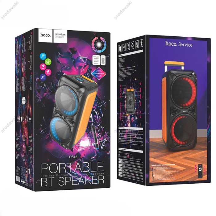 Портативна колонка Bluetooth Hoco DS42 Sounding BT speaker 30W black