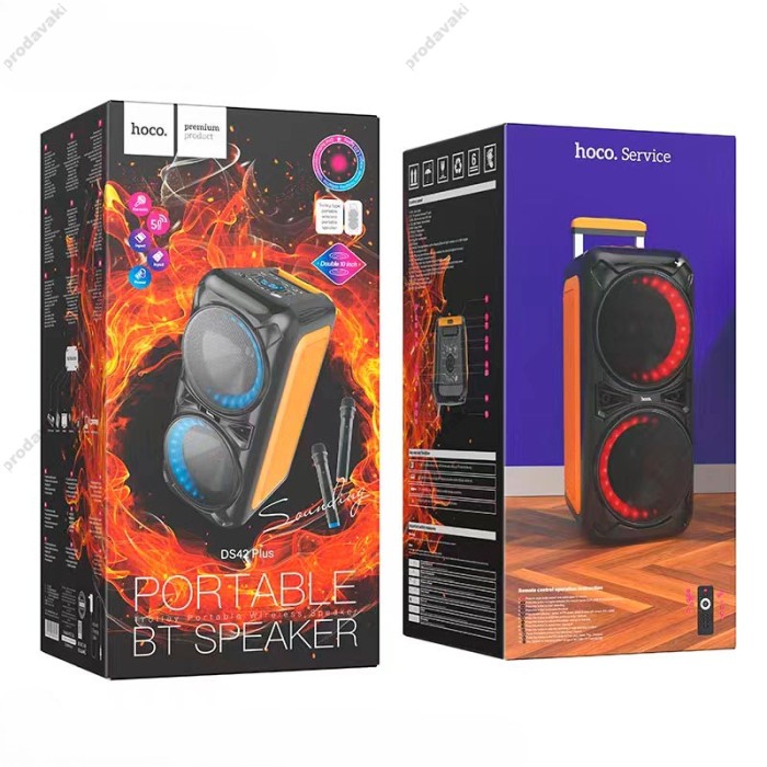 Портативна колонка Bluetooth Hoco DS42 plus Sounding BT speaker 30W black
