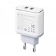 Мережевий зарядний пристрій LDNIO A2528C Home Charger PD 2xUSB-C 35W White