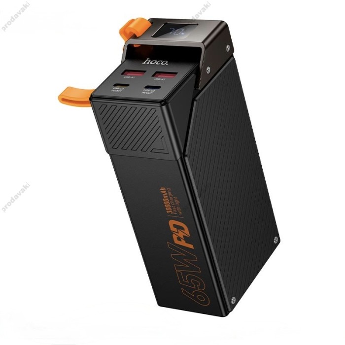 Повербанк портативний акумулятор Power Bank Hoco DB100 Harmony fully compatible 65W 30000 mAh Black