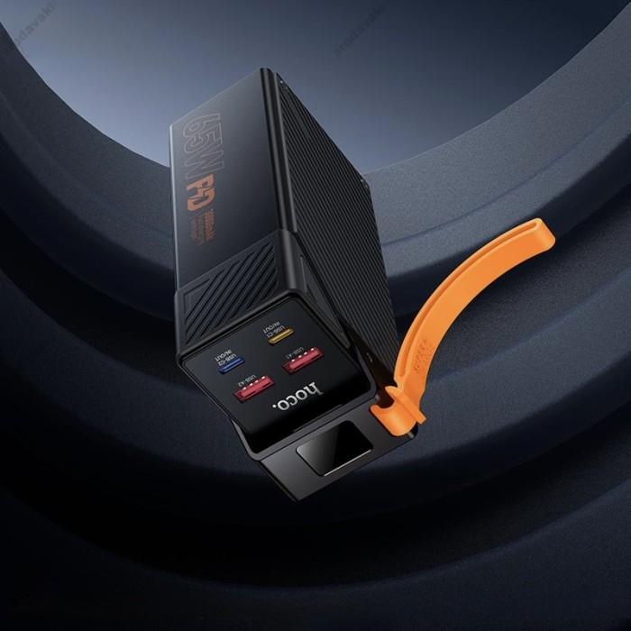 Повербанк портативний акумулятор Power Bank Hoco DB100 Harmony fully compatible 65W 30000 mAh Black