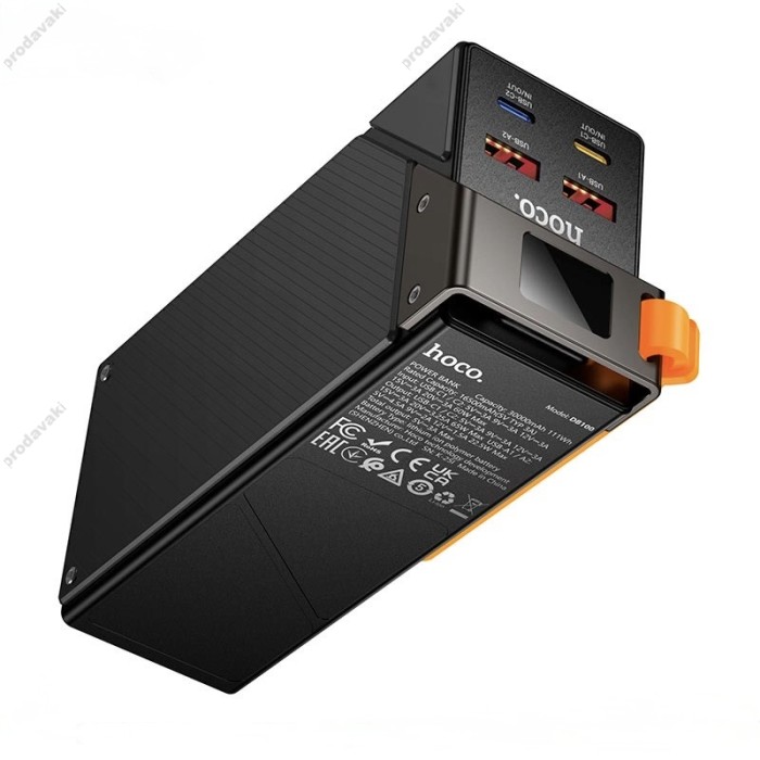 Повербанк портативний акумулятор Power Bank Hoco DB100 Harmony fully compatible 65W 30000 mAh Black