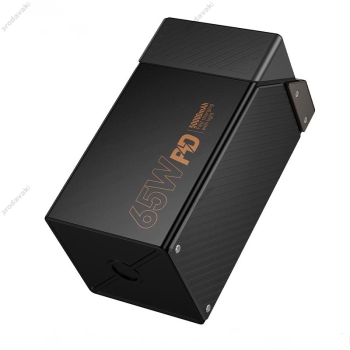 Повербанк портативний акумулятор Power bank Hoco DB100A Harmony fully compatible 65W 50000 mAh Black