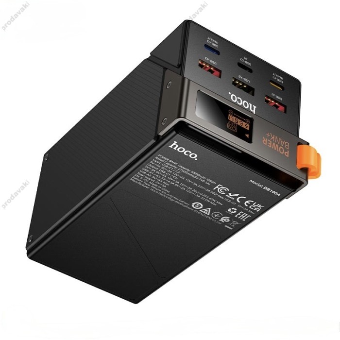 Повербанк портативний акумулятор Power bank Hoco DB100A Harmony fully compatible 65W 50000 mAh Black
