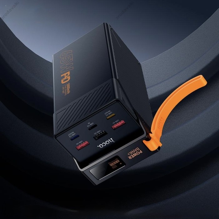 Повербанк портативний акумулятор Power bank Hoco DB100A Harmony fully compatible 65W 50000 mAh Black