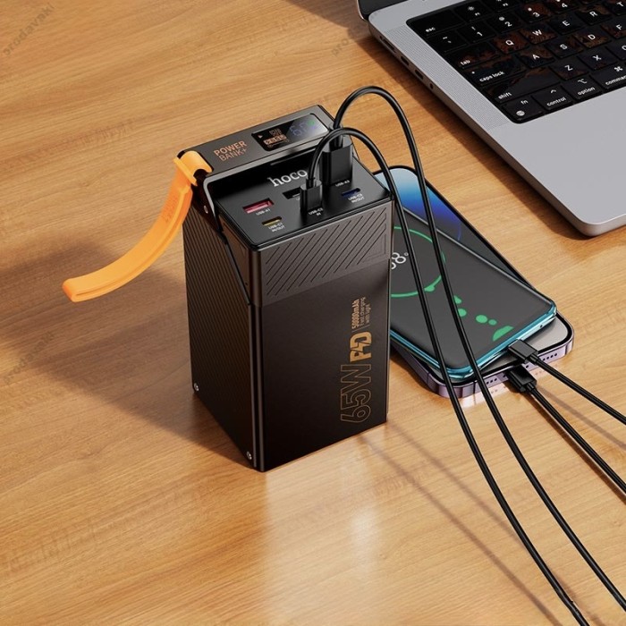 Повербанк портативний акумулятор Power bank Hoco DB100A Harmony fully compatible 65W 50000 mAh Black