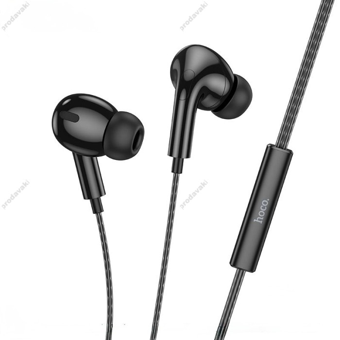 Дротові навушники HOCO DM48 Rock digital wire control earphones with microphone Type-C Black