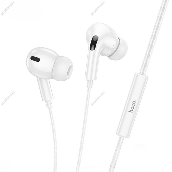 Дротові навушники HOCO DM48 Rock digital wire control earphones with microphone Type-C White