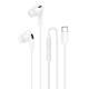 Дротові навушники HOCO DM48 Rock digital wire control earphones with microphone Type-C White