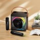 Портативна колонка система караоке Bluetooth BOROFONE DR23 Deep RGB з 2-ма мікрофонами 15W Black
