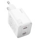 Мережевий зарядний пристрій Hoco N42 Elogiado dual-port charger Type-C cable 45W White