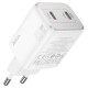 Мережевий зарядний пристрій Hoco N42 Elogiado dual-port charger 45W White