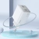 Мережевий зарядний пристрій Hoco N42 Elogiado dual-port charger 45W White