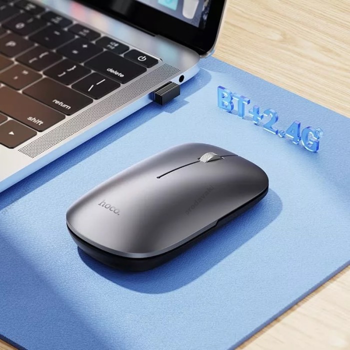 Комп'ютерна Миша Hoco GM43 wireless mouse BT+2.4G Black