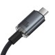 Кабель Baseus Crystal Shine USB3.2 Type-C to Type-C 20Gb 100W 5A 1.5m Black P10318204111-00