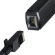 Мережевий адаптер Baseus Lite Series Ethernet Adapter USB to RJ45 1000 Mbps 0.225m Black WKQX000101