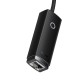 Мережевий адаптер Baseus Lite Series Ethernet Adapter USB to RJ45 1000 Mbps 0.225m Black WKQX000101