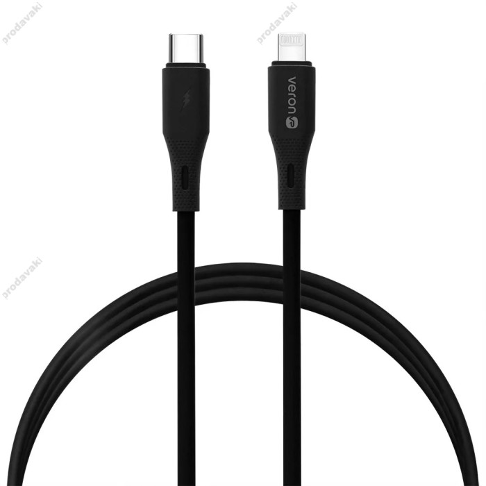 Мережевий зарядний пристрій Veron TC-099 Lightning cable 20W Black