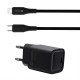 Мережевий зарядний пристрій Veron TC-099 Lightning cable 20W Black