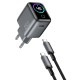 Мережевий зарядний пристрій Wiwu CHG500 GaN Charger Combo 45W Black