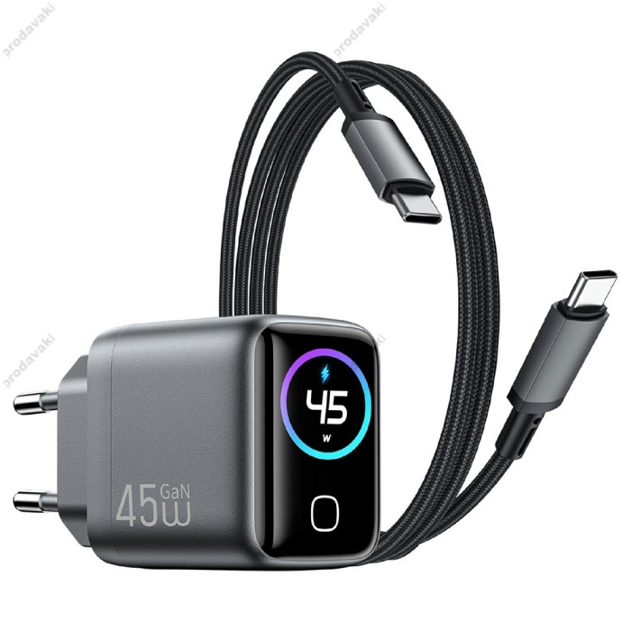 Мережевий зарядний пристрій Wiwu CHG500 GaN Charger Combo 45W Black