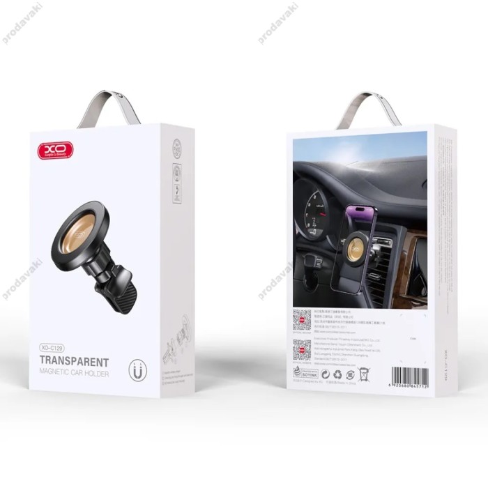 Автомобільний тримач XO C129 Magnetic suction air outlet Black