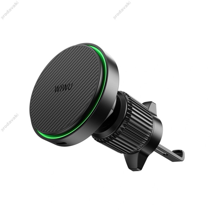 Автомобільний тримач із бездротовою зарядкою Wiwu CH-325 Warriors Magnetic Car Wireless Black