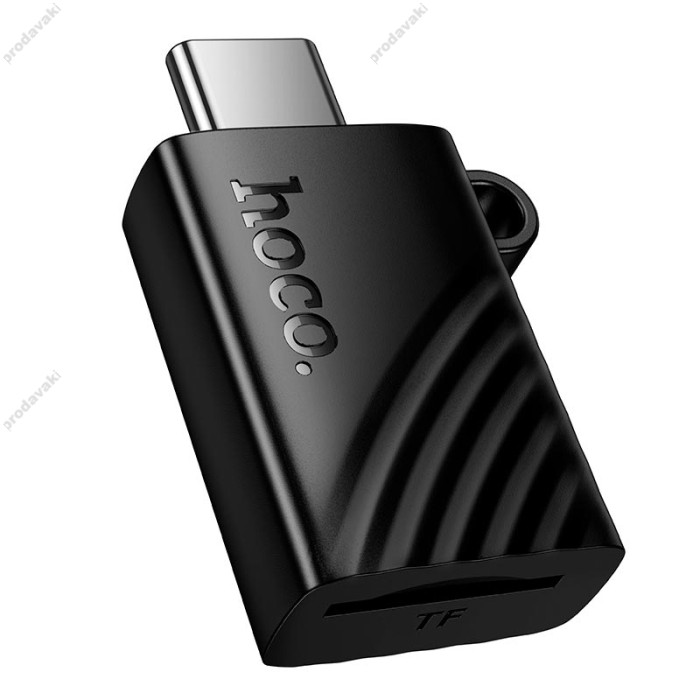 Кардрідер перехідник HOCO HB53 Type-C to TF 2.0 mini card reader Black