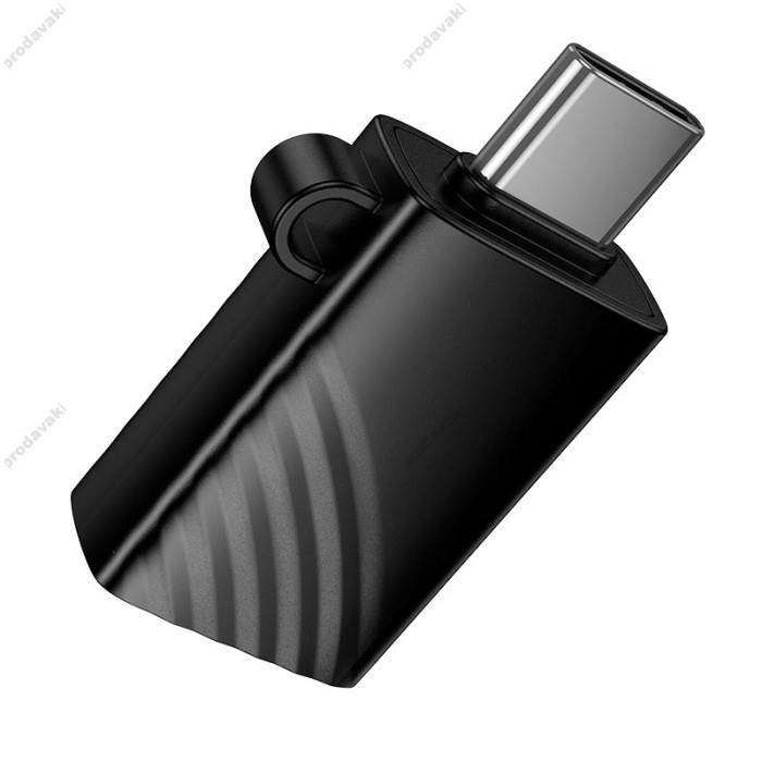 Кардрідер перехідник HOCO HB53 Type-C to TF 2.0 mini card reader Black
