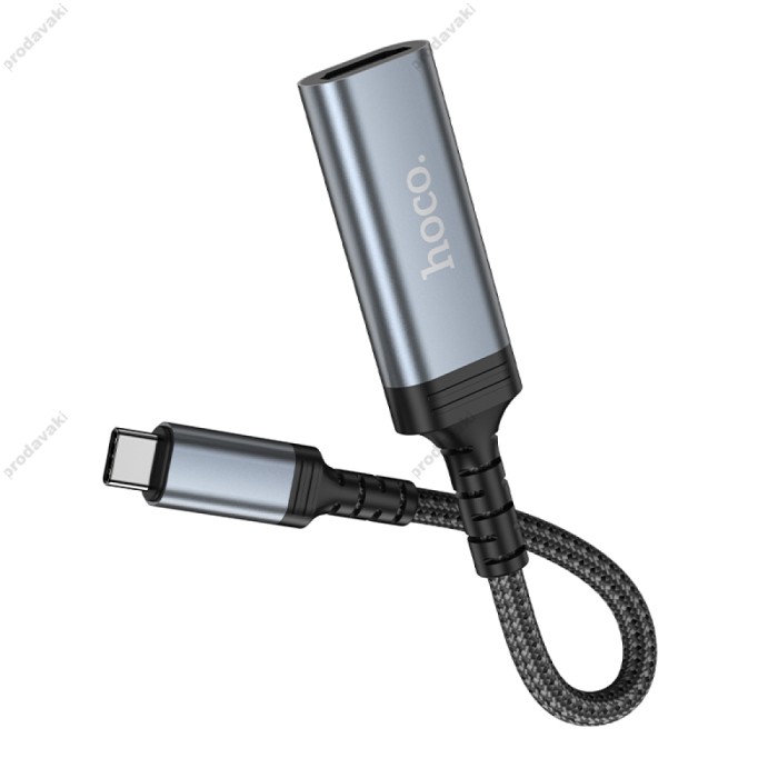 Кабель HOCO UA43 HD screen mirroring cable Type-C to HDTV (HDMI) 4K 0.2m Metal-grey