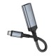 Кабель HOCO UA43 HD screen mirroring cable Type-C to HDTV (HDMI) 4K 0.2m Metal-grey