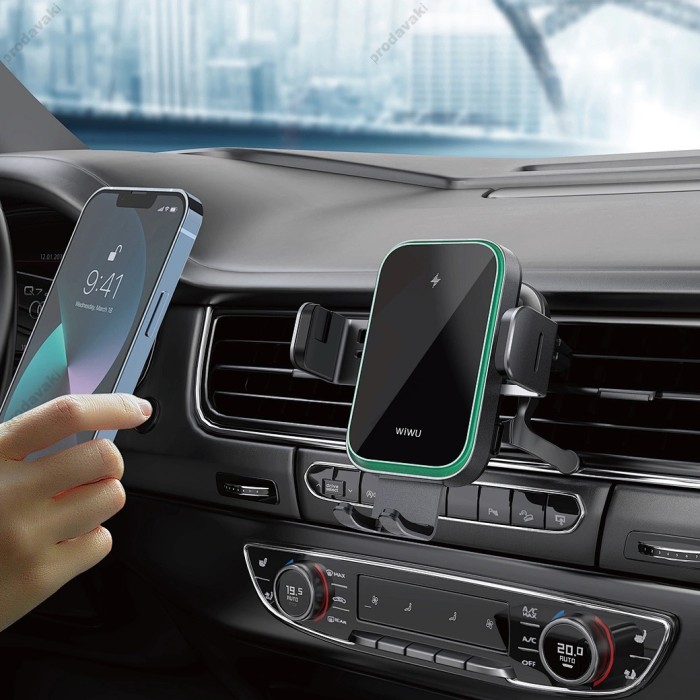 Автомобільний тримач із бездротовою зарядкою Wiwu CH-313 Freelander Car Wireless Charger 15W Black