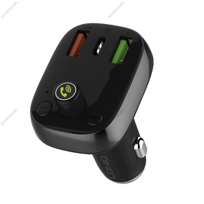 FM-трансмітер LDNIO C704Q Bluetooth 36W Black